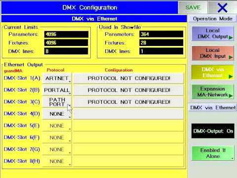 lichtsteuerung dmx software grandMA | Tutorials Chapter 11.2 [PT] | DMXviaEthernet