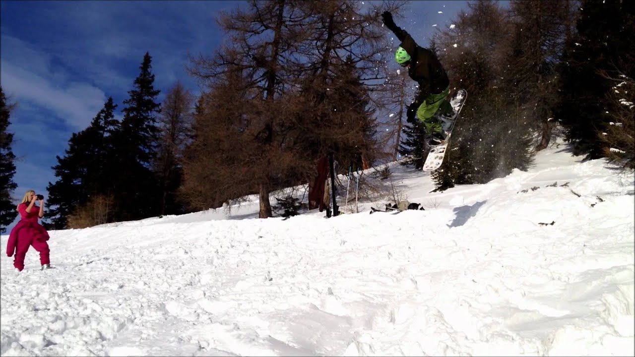 My first landed backflip on snowboard - 2nd attempt *HD*