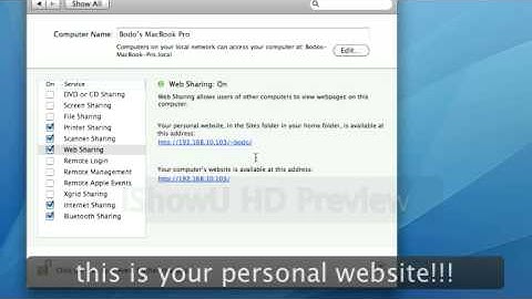 Host a website from a mac