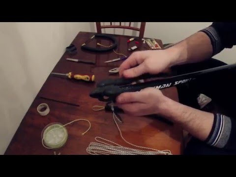 Замена штатного металлического зацепа на веревочный,Дайнимо ( Dayneemo)