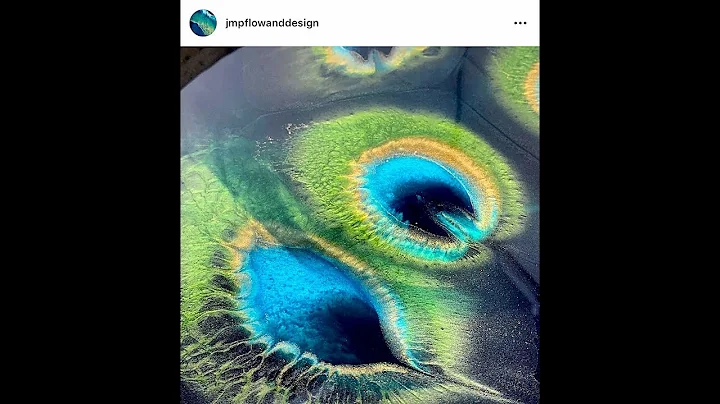 Custom Peacock Colors Acrylic Ring Pour & ColourAr...