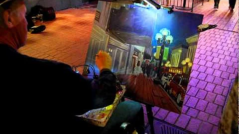 Tom Fagan Live Painting Gaslamp San Diego 01-27-12