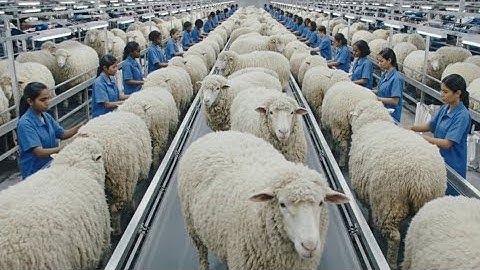 Inside the Sheep Wool Factory – How Warm Blankets Are Made  (Full Process)