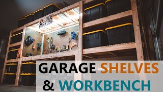 DIY Garage Shelves / Shelf / Workbench / Storage / industrial