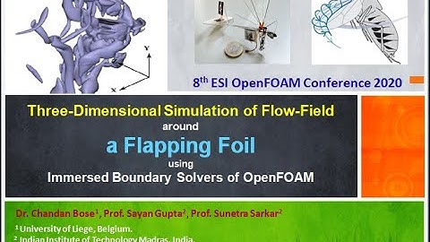 Three-Dimensional Simulation of Flow-Field around a Flapping Foil using IBM Solvers of OpenFOAM