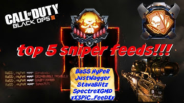 TOP 5 BEST SNIPER FEEDS FT.11 man KILL-CHAIN, QUAD FEEDS AND MORE!!! COD BO3 # Trudanimax