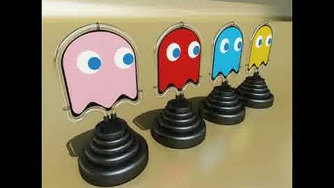 3D Model of 3D Model Table Lamp Pacman Ghost Review