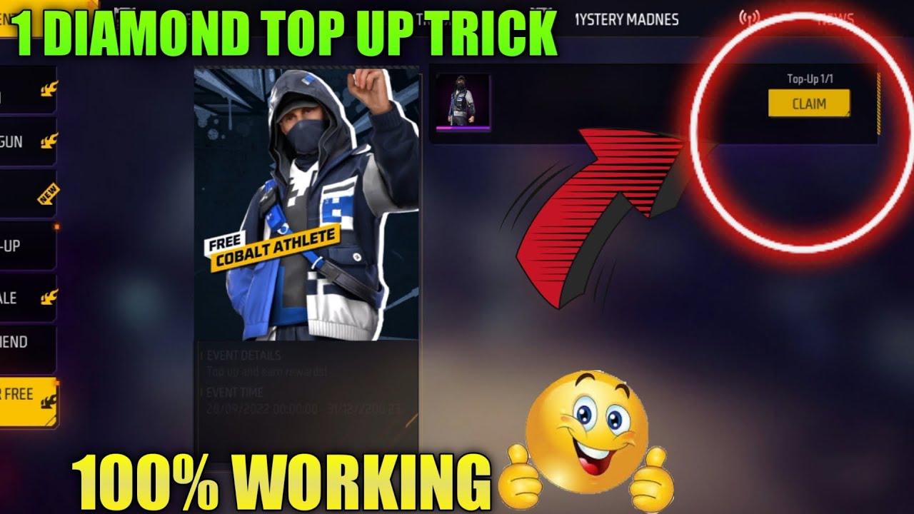 FREE FIRE NEW EVENT | HOW TO COMPLETE 1 DIAMOND TOP UP EVENT | FF NEW ...