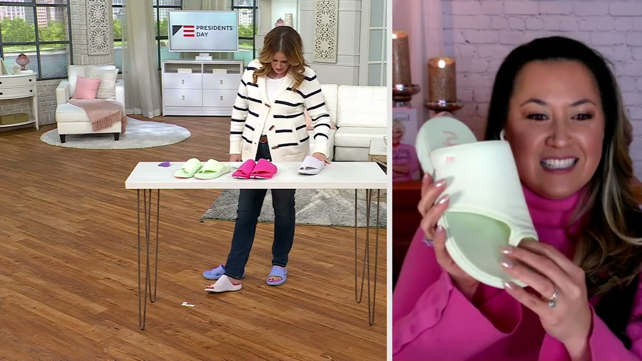 Ryka Stretch Toe-Loop Sandal w/ ActivFoam - Margo Slide on QVC