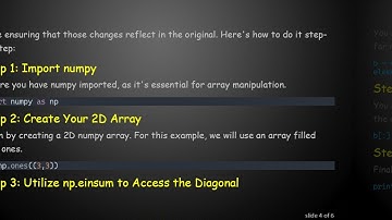 Mastering numpy: How to Modify a 2D Array