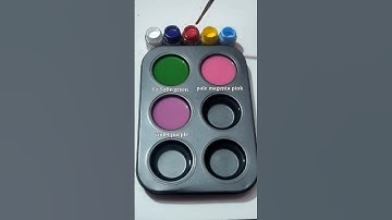 6 colors made from just 5 primary colors Acrylic color Mixing tutorial#satisfying #colormixing