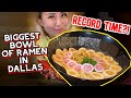 THE BIGGEST RAMEN BOWL IN DALLAS?! IN RECORD TIME?! at Ramen Head #RainaisCrazy