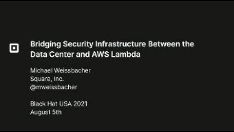 Bridging Security Infrastructure Between the Data Center and AWS Lambda