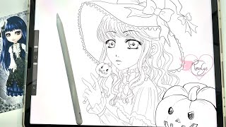 LIVE ? Dessin sur iPad : Pumpkin Halloween | Draw & chill with me | Comment je dessine tuto manga