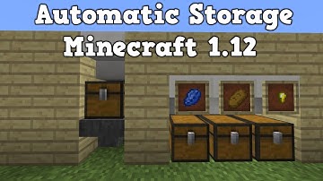Automated Chest Storage System Tutorial (1.12 Minecraft)