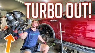 ATTEMPTING TO FIX MY TURBO LEAK ON MY F150, TURBO REMOVED! (ECOBOOST)
