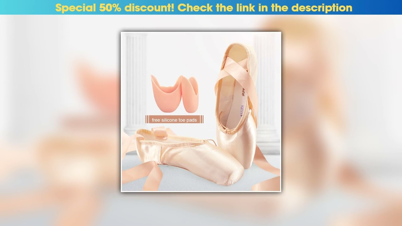 Today Only Sales Satin Ballet Pointe Shoes Professional Girls Ladies Ballerina Dance Shoes With Rib