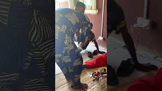 Esu Sango in Nigeria receiving chief of eguns eguns initiation.