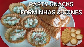 Goan Party Snacks#Forminhas and Cones Recipes#Canapes and Cones