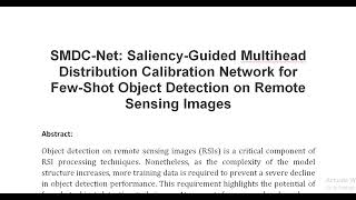 SMDC Net Saliency Guided Multihead Distribution Calibration Network for Few Shot Object Detection on