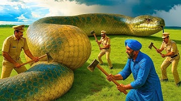 Brave Heroes Rescue a Mother Zebra From a Terrifying Giant Snake Attack