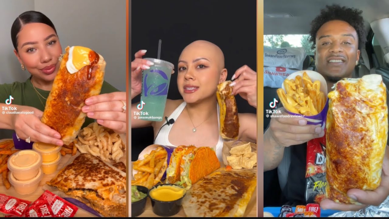TikTok mukbang compilation (Taco Bell edition )🌮🌮