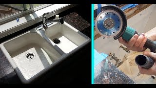 Cast Iron Kitchen Sink Replacement in KRAUS, Part 1. Замена раковины