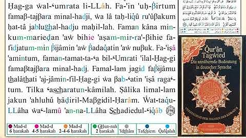 ختمة من مصحف التجويد باللغة الألمانية الصفحة رقم 30