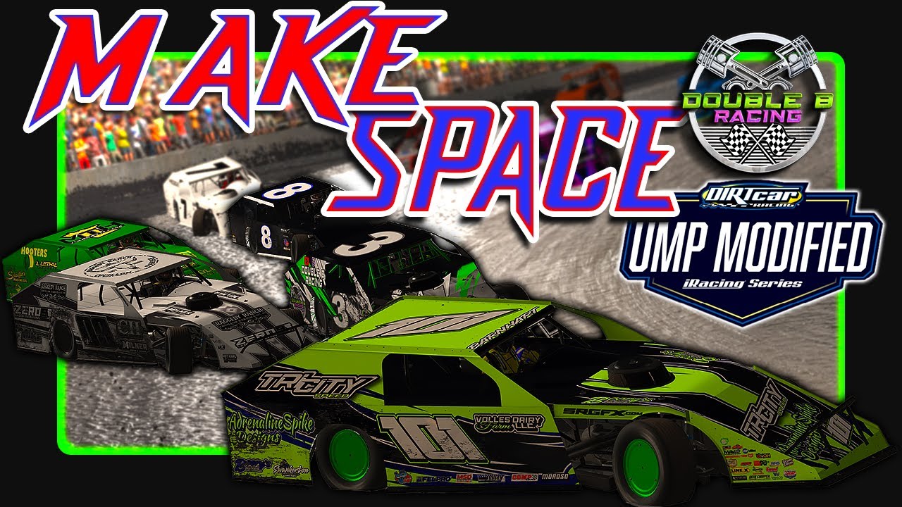 Fight Over HOT BOTTOM - iRacing Dirt UMP Modified Race at I55 [Double B Racing]