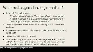 Health Journalism Hacks Why Health Reporting Matters