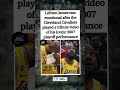 Lebron emotional watching his 2007 tribute. 🥹❤️ #nba #lebronjames #throwback #tribute #shorts