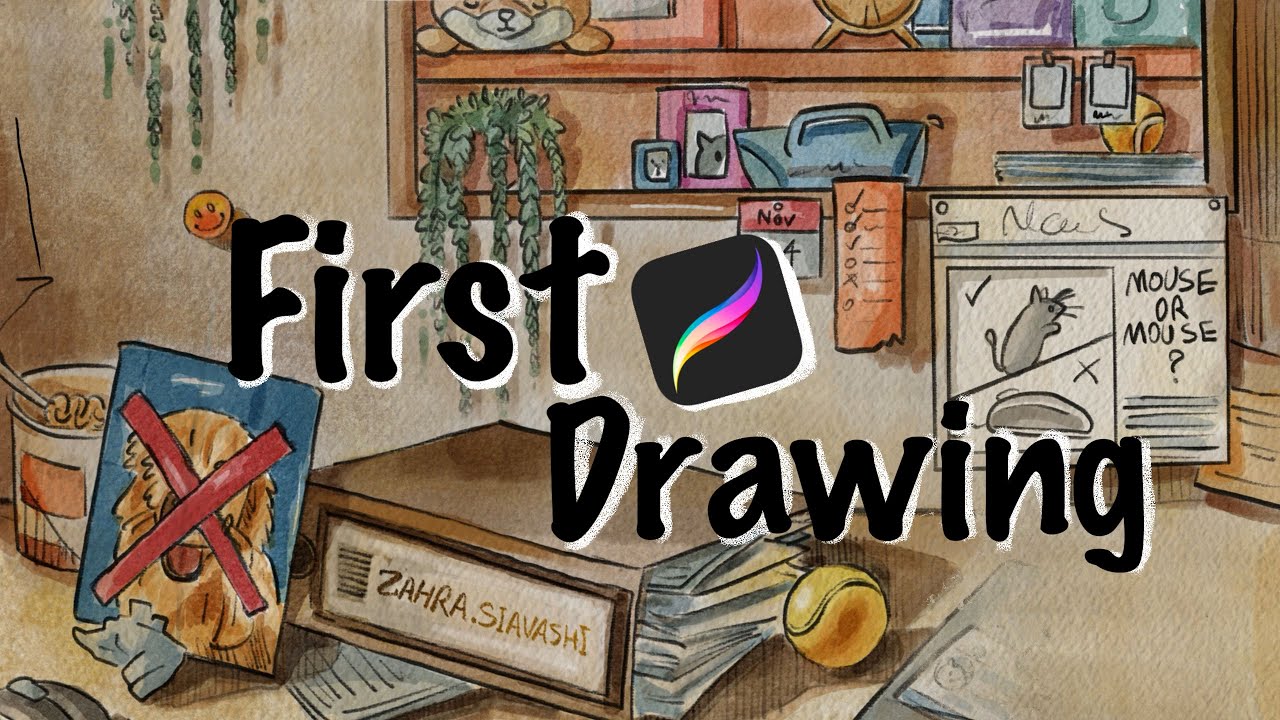 Digital watercolor Illustration | My First Procreate Artwork - YouTube