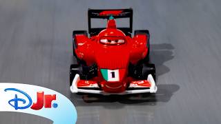 cars arrive italy monza f1 race pixar cars disney jr