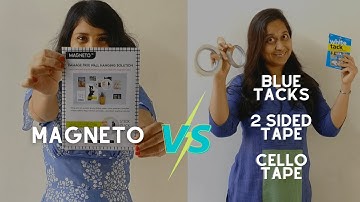 Decorate your walls Instantly. No Damage decor. Magento vs 2waytape and tacks