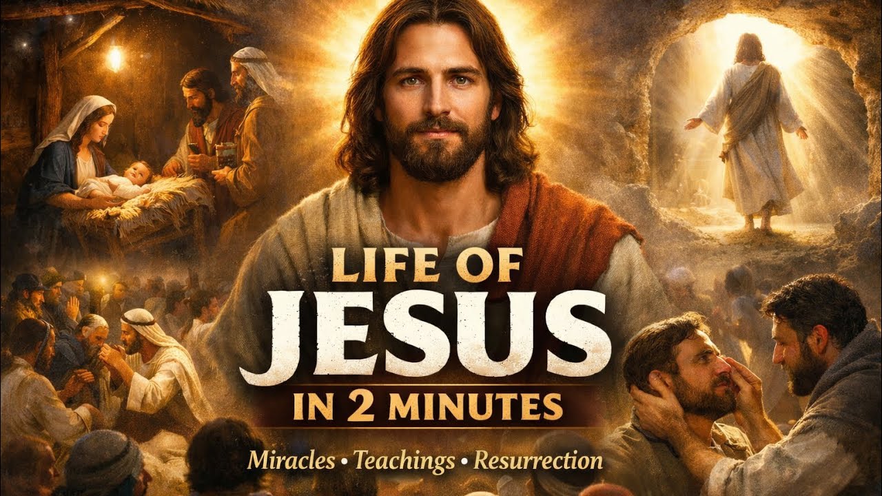 Life of Jesus in 2 Minutes | Fast-Paced Story of Jesus’ Miracles, Teachings & Resurrection