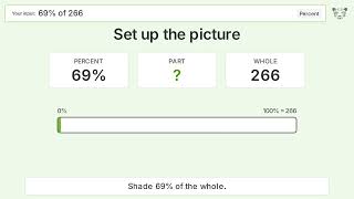 What is 69% of 266 Step-by-Step Percent Video