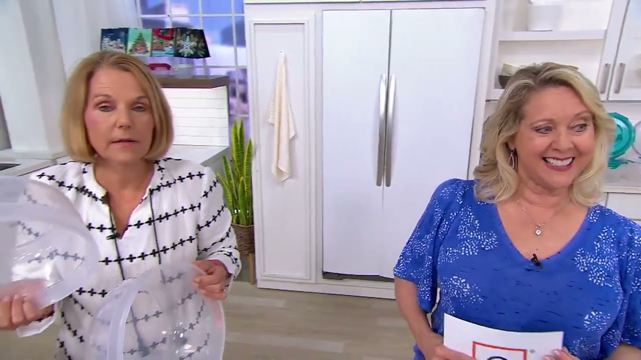 LocknLock Set of (2) 21-Cup Serve & Store Bowls w/ Handle Lids on QVC