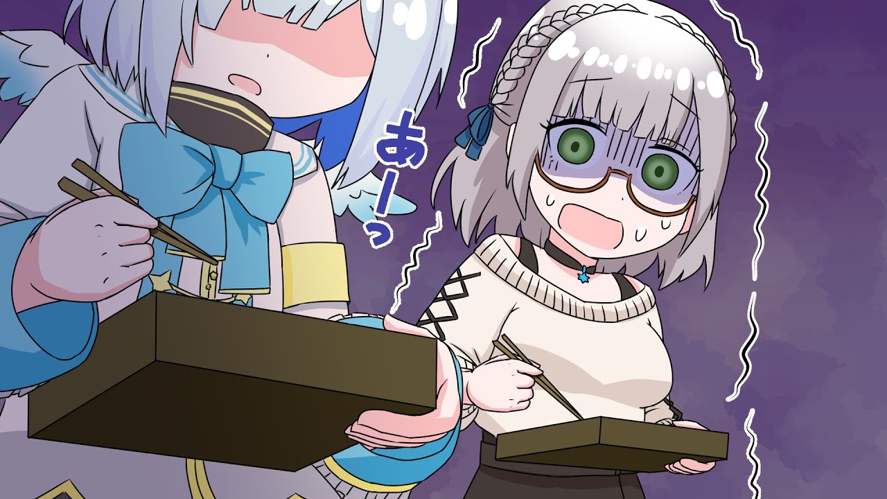 【手描き】ジャガイモを粉砕するかなたを目撃してしまったノエル団長【ホロライブ 切り抜き】【白銀ノエル 天音かなた】