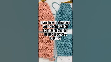 How to Half Double Crochet 2 Together (hdc2tog).Easy crochet decrease stitch tutorial for beginners!
