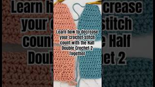 How to Half Double Crochet 2 Together (hdc2tog).Easy crochet decrease stitch tutorial for beginners!