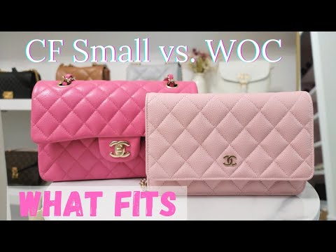 WHAT ACTUALLY FITS IN MY CHANEL WOC vs. SMALL CLASSIC FLAP 