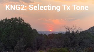 Bendix King KNG2: Selecting Tx Tones