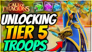 Unlocking T5 Troops in CoD (over 4 years of speedups saved!) - Call of Dragons