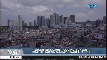 Modified number coding scheme, ipatutupad sa Makati sumula June 1