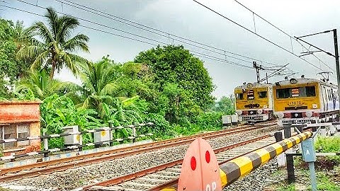 Crossing : Different Model Of   EMU Local Train Furious Skipped at Railgate