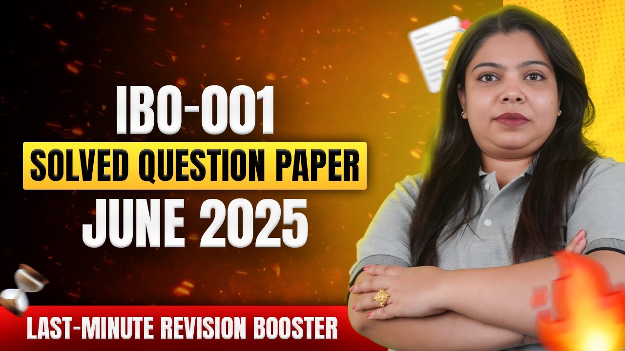 IBO 1 question paper June 2025 | IBO 01 important questions with answers | ignou IBO 01 solved
