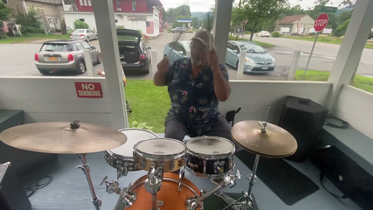 Jerry Marotta Drumming During an Annie & the Hedonists Soundcheck
