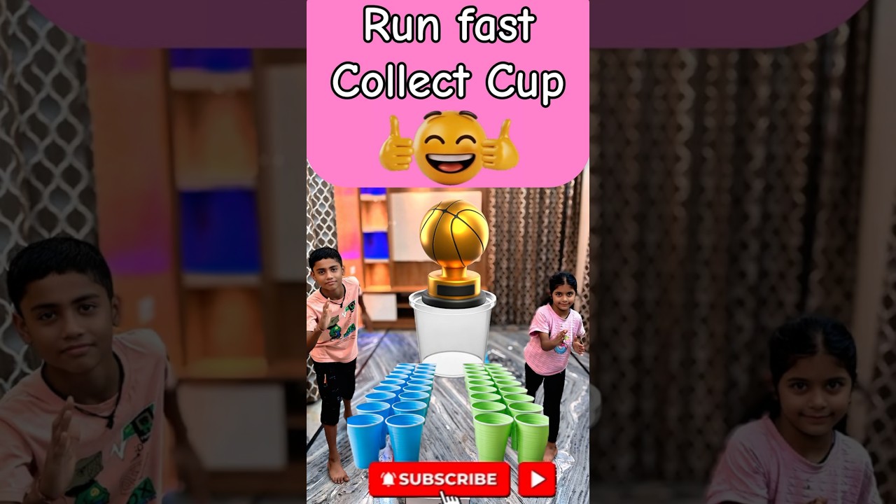 Fast Run Collect Cup Kids Game 👫