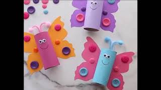 Motýlek z ruličky od toaletního papíru / videonávod - Tvoření s dětmi (3) -  YouTube