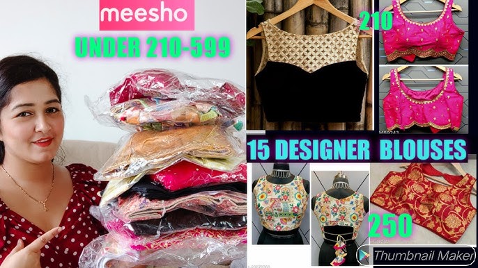 💚Huge Meesho Haul💚Under 500/- 12 Readymade Blouse💚Meesho💚Embroidered,Net,Sequence  Blouse 💚Vaishali 